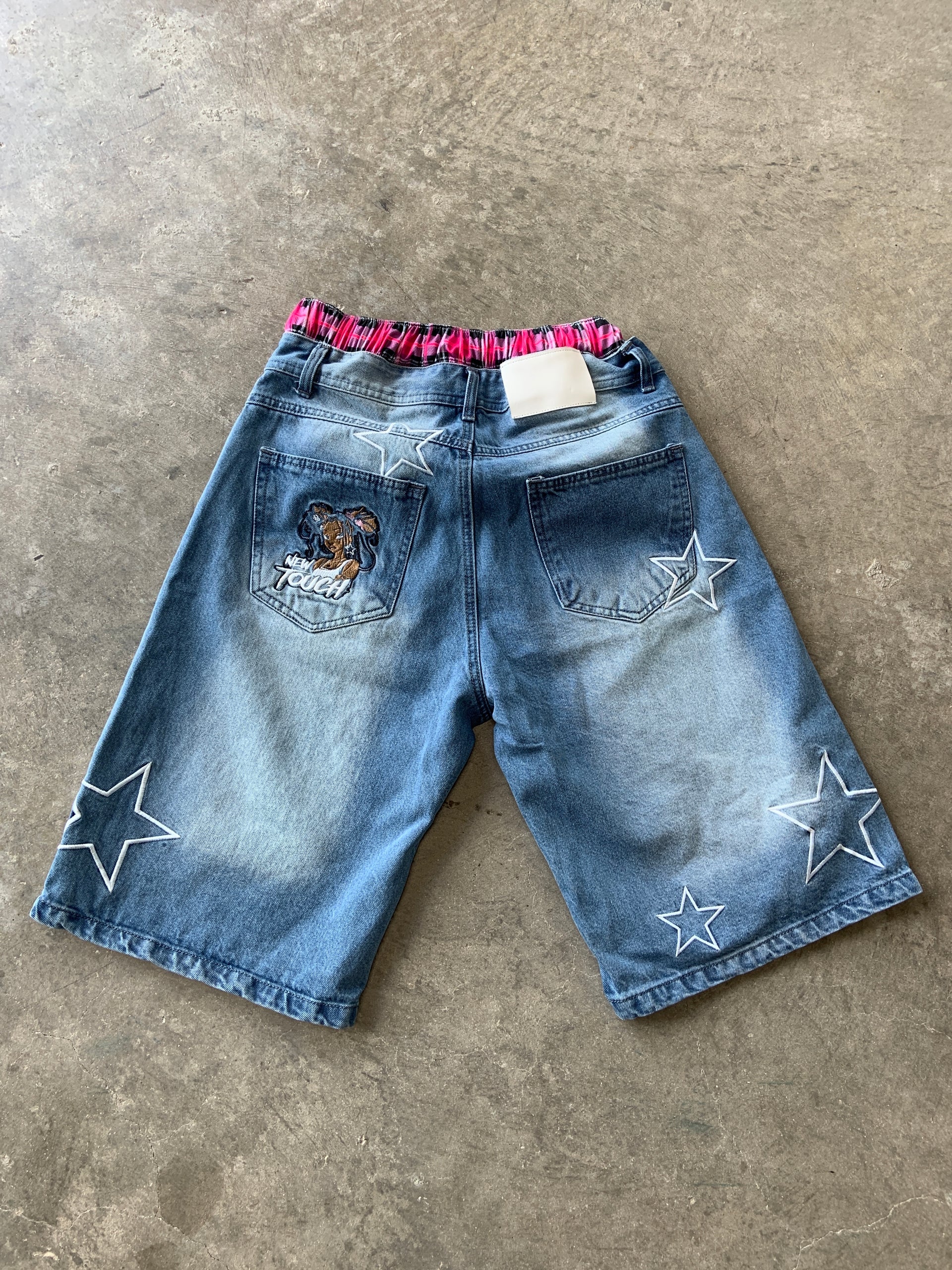 Light Blue/Pink Double Waisted Jorts
