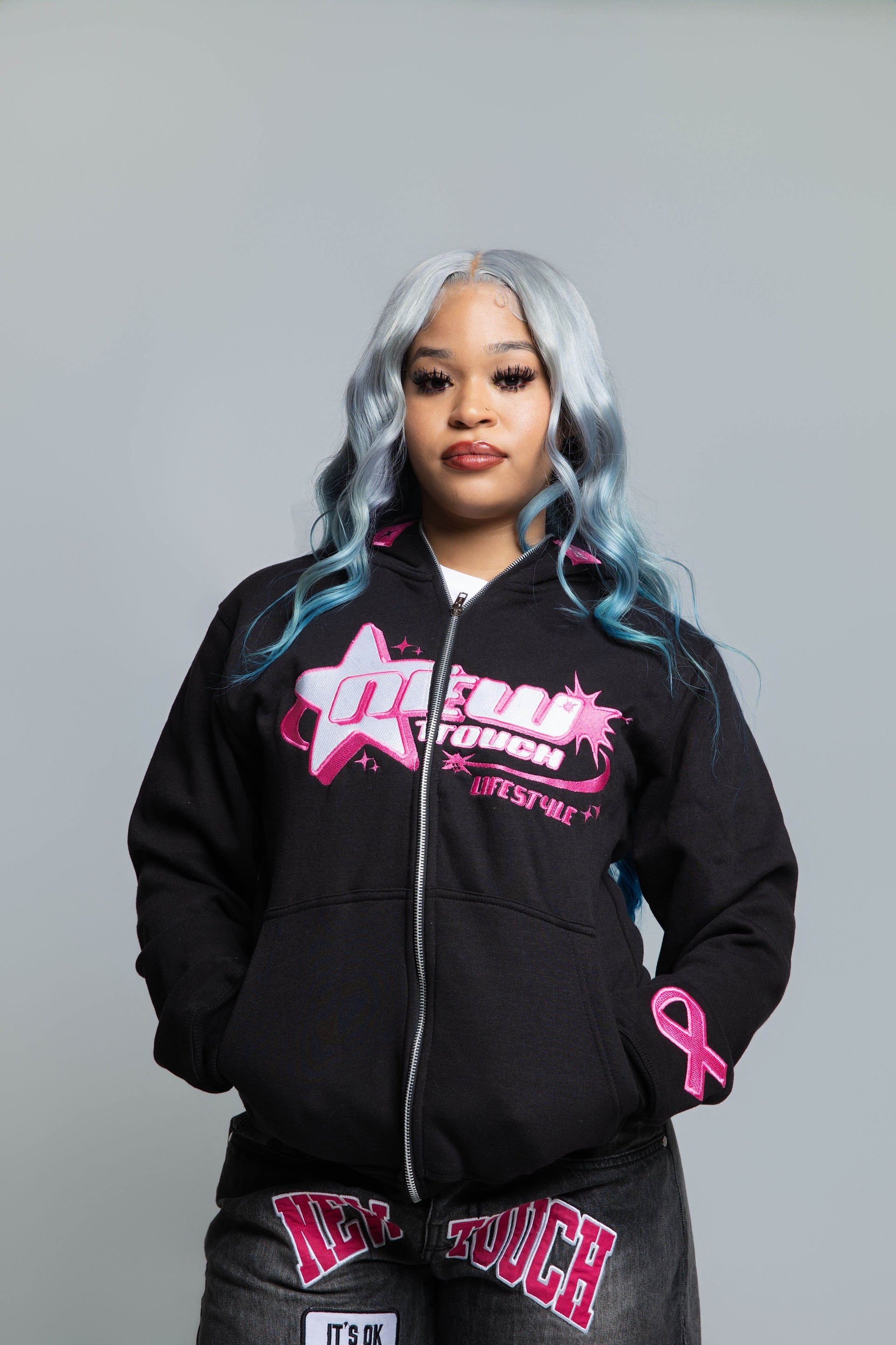 Black/Pink Awareness Full-Zip